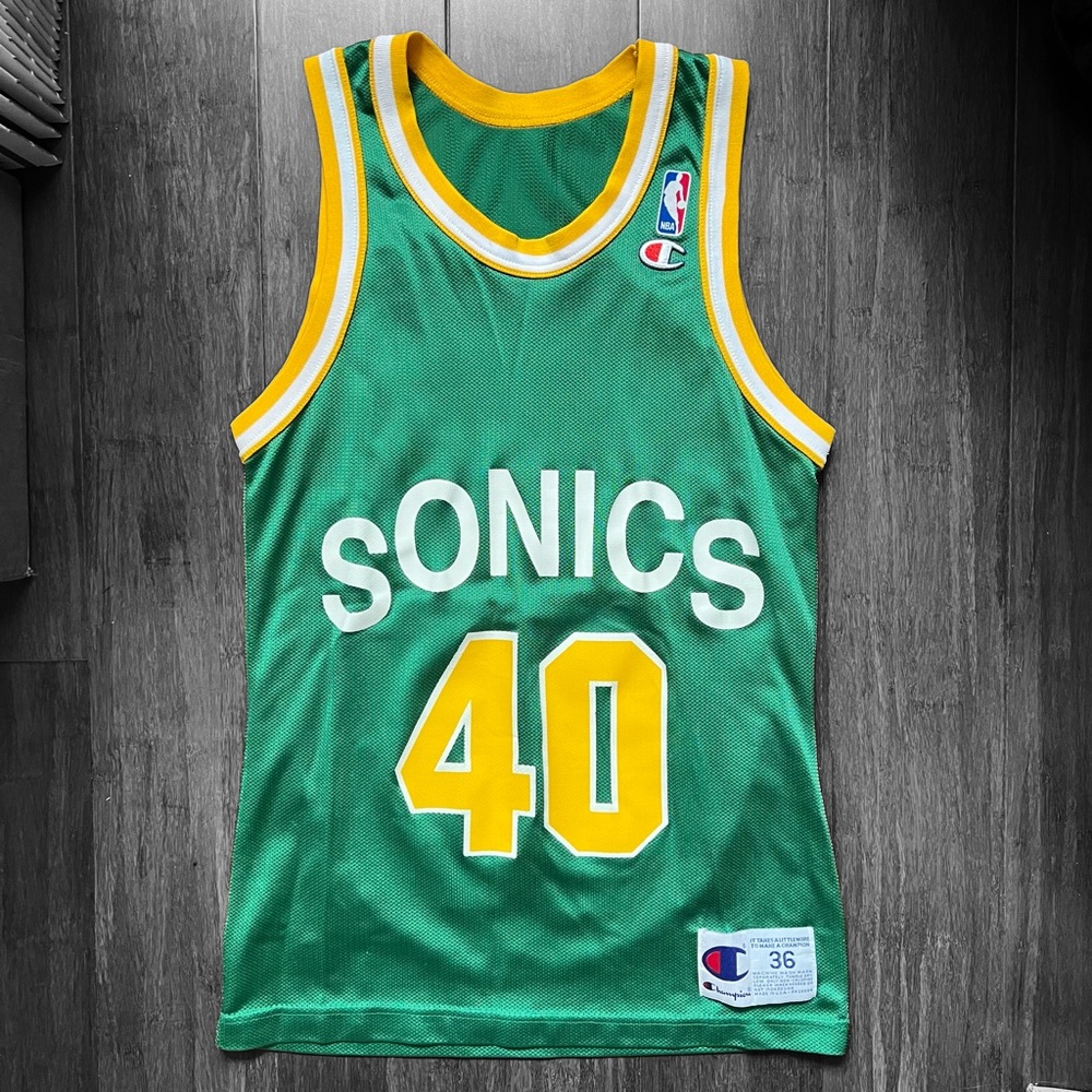 Vintage Shawn Kemp SuperSonics Champion Jersey